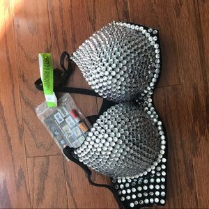 NEW Rhinestone bra. 34C